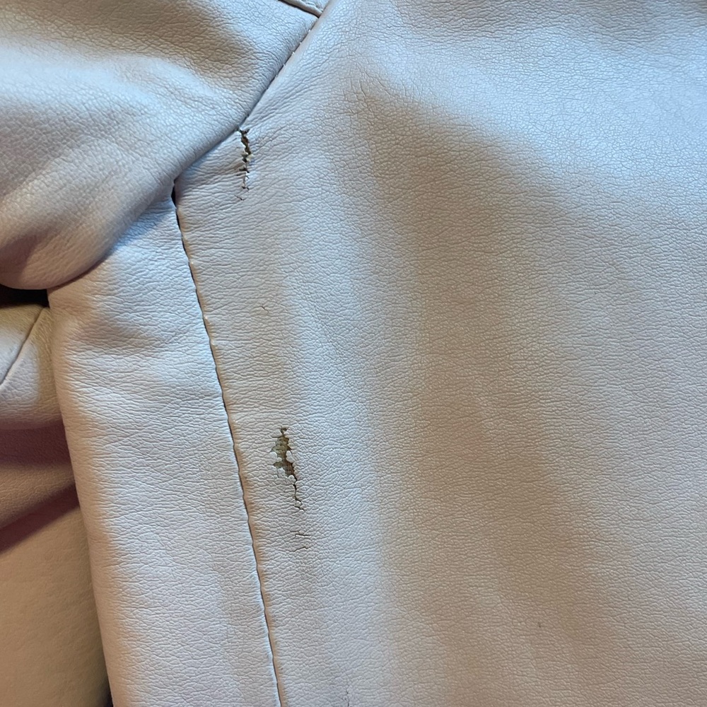 Piperlime Blush Faux Leather Jacket Size Large - Picture 7 of 7